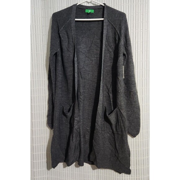 Dip Berry Blast Long Cardigan size Small Dark Gray With Pockets - Picture 1 of 8